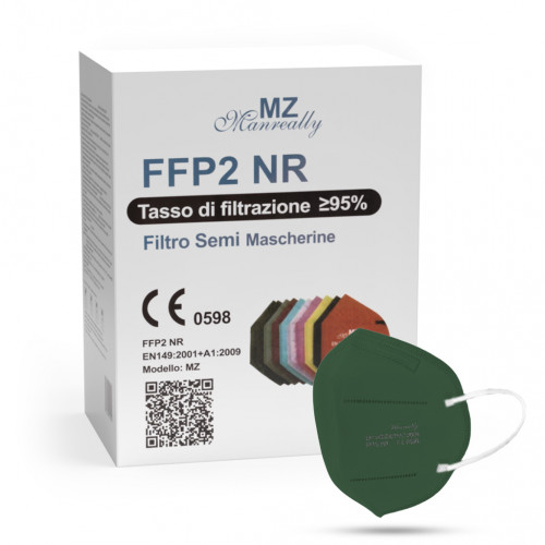Manreally MZ respirátor FFP2 NR tmavě zelený 1ks/bal