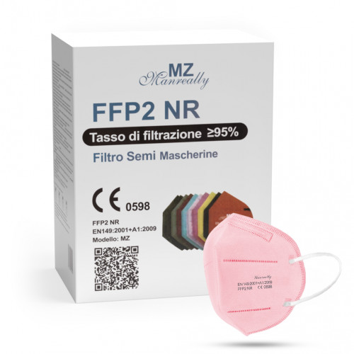 Manreally MZ respirátor FFP2 NR růžový 1ks/bal
