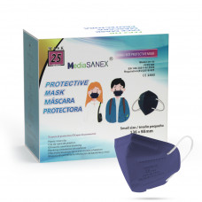 Media Sanex DY-06 dětský respirátor FFP2 NR 25ks/bal tmavěmodrý