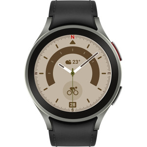 Samsung Galaxy Watch5 Pro 45mm LTE SM-R925 Bespoke edition Grey Titanium/Hybrid Leather Band Black M/L