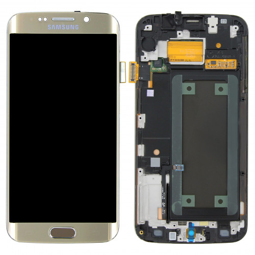 LCD Displej + LCD Sklíčko + Dotykové sklo Samsung G925F Galaxy S6 Edge Gold Platinum - originál (Service Pack)