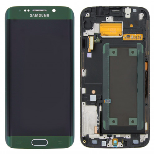 LCD Displej + LCD Sklíčko + Dotykové sklo Samsung G925F Galaxy S6 Edge Green Emerald - originál (Service Pack)