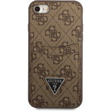 Guess 4G Saffiano Double Card Zadní Kryt pro iPhone iPhone 7 / 8 / SE (2020) / SE (2022) Brown