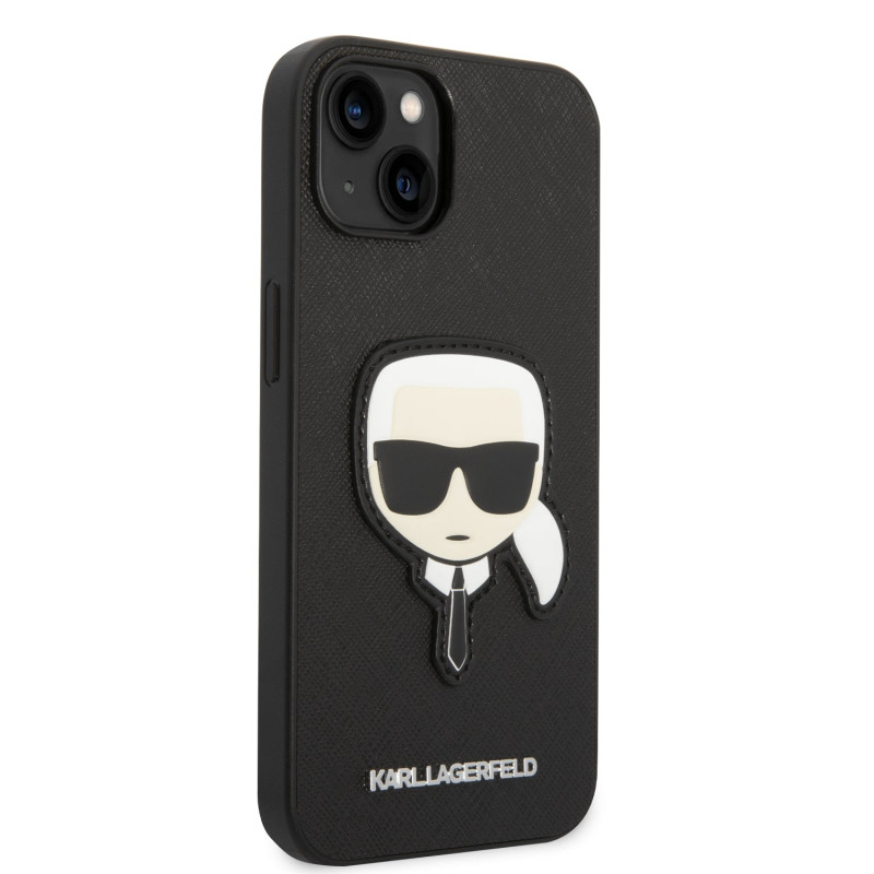 Apple iPhone 14 KARL LAGERFELD KLHCP14SSAPKHK Hátlap - Fekete