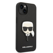 Karl Lagerfeld PU Saffiano Karl Head Zadní Kryt pro iPhone 14 Plus Black