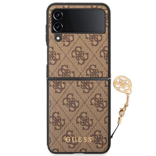 Guess 4G Charms Zadní Kryt pro Samsung Galaxy Z Flip4 Brown