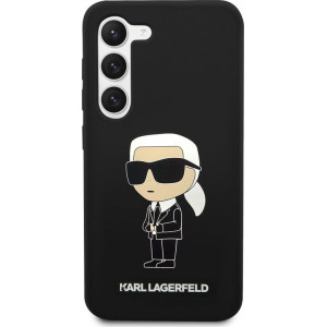 Karl Lagerfeld Liquid Silicone Ikonik NFT Zadní Kryt pro Samsung Galaxy S23+ Black