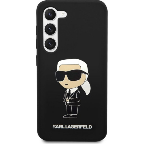 Karl Lagerfeld Liquid Silicone Ikonik NFT Zadní Kryt pro Samsung Galaxy S23+ Black