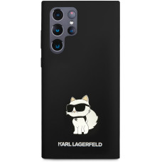 Karl Lagerfeld Liquid Silicone Choupette NFT Zadní Kryt pro Samsung Galaxy S23 Ultra Black