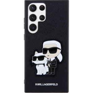 Karl Lagerfeld PU Saffiano Karl and Choupette NFT Zadní Kryt pro Samsung Galaxy S23 Ultra Black