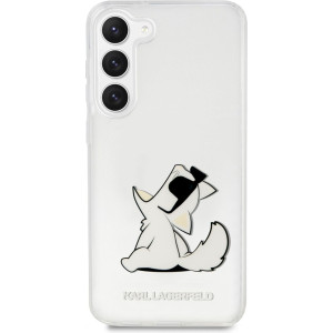 Karl Lagerfeld PC/TPU Choupette Eat Zadní Kryt pro Samsung Galaxy S23+ Transparent