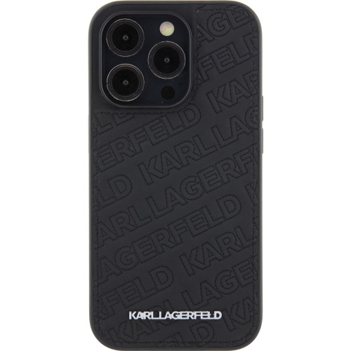 Karl Lagerfeld PU Quilted Pattern Zadní Kryt pro iPhone 15 Pro Black