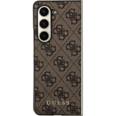 Guess 4G Charms Zadní Kryt pro Samsung Galaxy Z Fold5 Brown