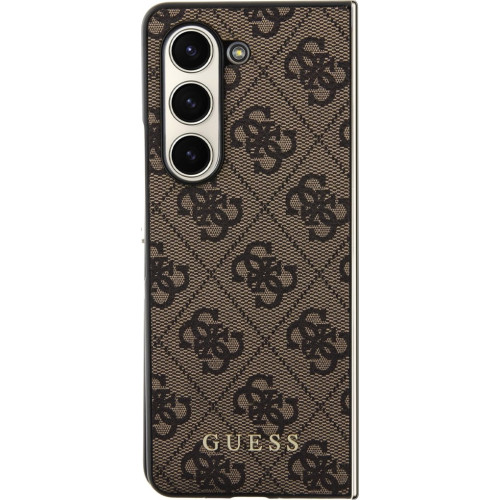 Guess 4G Charms Zadní Kryt pro Samsung Galaxy Z Fold5 Brown