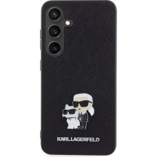 Karl Lagerfeld PU Saffiano Metal Karl and Choupette Zadní Kryt pro Samsung Galaxy S24 Black