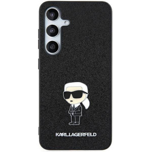 Karl Lagerfeld Fixed Glitter Metal Ikonik Zadní Kryt pro Samsung Galaxy A55 5G Black