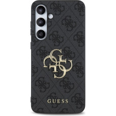 Guess PU 4G Metal Logo Zadní Kryt pro Samsung Galaxy S24 FE Grey
