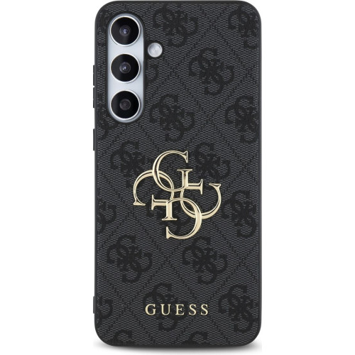 Guess PU 4G Metal Logo Zadní Kryt pro Samsung Galaxy S24 FE Grey