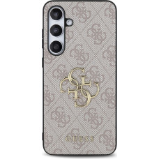 Guess PU 4G Metal Logo Zadní Kryt pro Samsung Galaxy S24 FE Pink