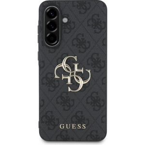 Guess PU 4G Metal Logo Zadní Kryt pro Samsung Galaxy A56 5G Grey