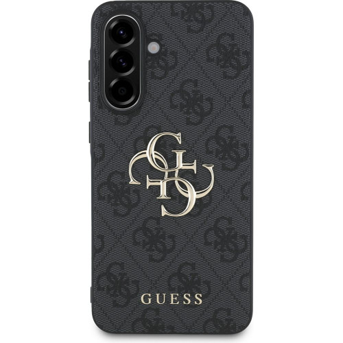 Guess PU 4G Metal Logo Zadní Kryt pro Samsung Galaxy A56 5G Grey