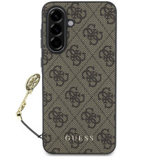 Guess 4G Charm Zadní Kryt pro Samsung Galaxy A56 5G Brown