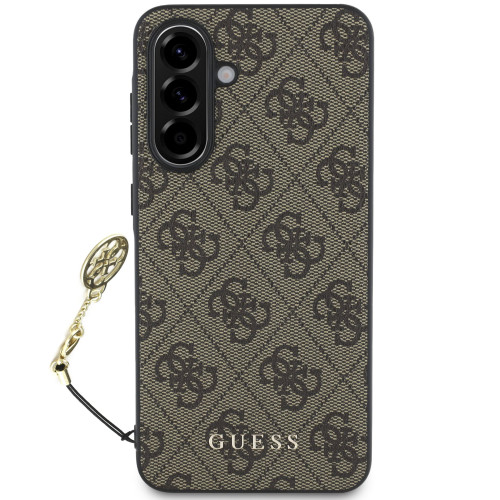 Guess 4G Charm Zadní Kryt pro Samsung Galaxy A56 5G Brown