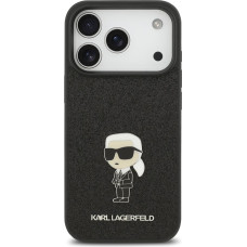 Karl Lagerfeld Fixed Glitter Metal Ikonik Zadní Kryt pro iPhone 17 Pro Black Karl Lagerfeld Fixed Glitter Metal Ikonik Zadní Kryt pro iPhone 17 Pro Black