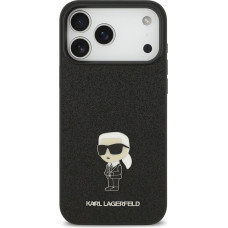 Karl Lagerfeld Fixed Glitter Metal Ikonik Zadní Kryt pro iPhone 17 Pro Max Black Karl Lagerfeld Fixed Glitter Metal Ikonik Zadní Kryt pro iPhone 17 Pro Max Black