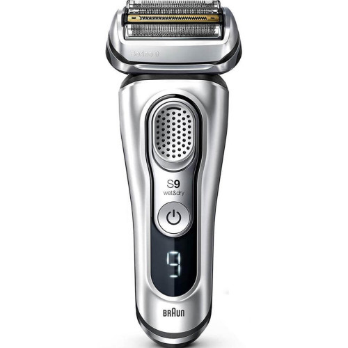 Braun Series 9 9390cc pánský elektrický holicí strojek + nabíjecí a čistící stanice a kožené cestovní pouzdro