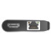 HYPERTEC Víceportový USB-C rozbočovač USB-C / 2x USB 3.0 / 4K HDMI / 4K Display Port / RJ45 / SD Card Reader
