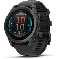Garmin fenix E 47 mm AMOLED Slate Gray Steel with Black Silicone Band