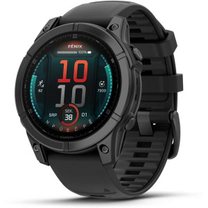 Garmin fenix E 47 mm AMOLED Slate Gray Steel with Black Silicone Band