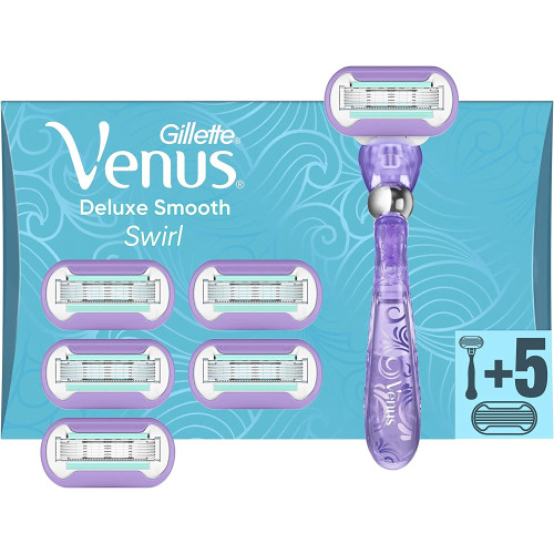 Gillette Venus Deluxe Smooth Swirl Holicí Strojek pro Ženy + 6ks hlavice