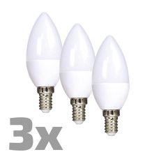 ECOLUX WZ431-3 LED žárovka Ecolux 3-pack, svíčka, 6W, E14, 3000K, 450lm, 3ks