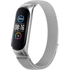 Tactical 829 Loop Magnetický Kovový Řemínek pro Xiaomi Mi Band 7 Silver