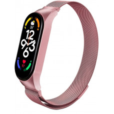 Tactical 830 Loop Magnetický Kovový Řemínek pro Xiaomi Mi Band 7 Rose