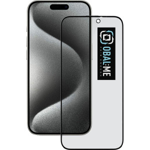 OBAL:ME Privacy 5D Tvrzené Sklo pro Apple iPhone 15 Pro Black
