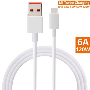 Xiaomi Original USB-C Datový Kabel 6A 1m White