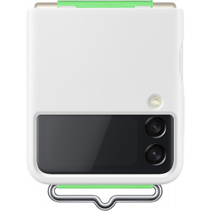Samsung Silikonový Kryt s Poutkem pro Galaxy Z Flip3 5G White