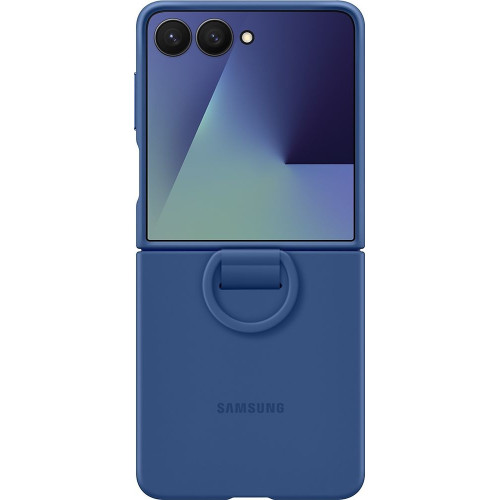 Samsung Silikonový Kryt s Kroužkem pro Galaxy Z Flip7 Blue