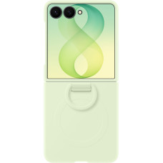 Samsung Silikonový Magnetický Kryt s Kroužkem pro Galaxy Z Flip8 Green Samsung Silikonový Magnetický Kryt s Kroužkem pro Galaxy Z Flip8 Green